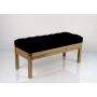 Ławka Pufa Tapicerowana Siedzisko Czarny LPP-1001 Dąb Loft Rozmiary od 50 cm do 200 cm