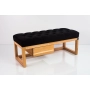 Ławka Szafka Pufa Pikowane Siedzisko Czarny LPP-11 Rozmiary od 50 cm do 200 cm