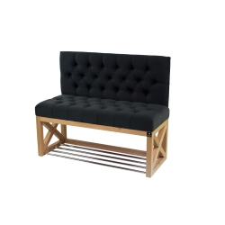 Ławka Szafka Pufa Pikowane Siedzisko Grafit LPP-110 Rozmiary od 50 cm do 200 cm