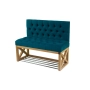 Ławka Szafka Pufa Pikowane Siedzisko Turkus LPP-110 Rozmiary od 50 cm do 200 cm