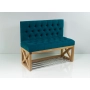 Ławka Szafka Pufa Pikowane Siedzisko Turkus LPP-110 Rozmiary od 50 cm do 200 cm