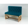 Ławka Szafka Pufa Pikowane Siedzisko Turkus LPP-110 Rozmiary od 50 cm do 200 cm