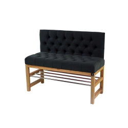 Ławka Szafka Pufa Pikowane Siedzisko Grafit LPP-111 Rozmiary od 50 cm do 200 cm