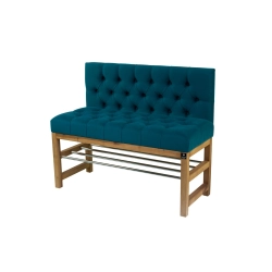 Ławka Szafka Pufa Pikowane Siedzisko Turkus LPP-111 Rozmiary od 50 cm do 200 cm