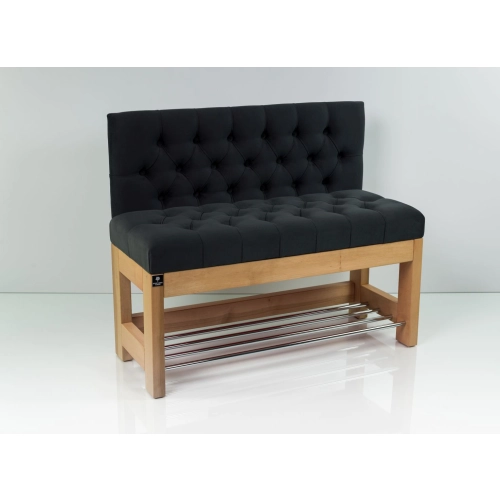 Ławka Szafka Pufa Pikowane Siedzisko Grafit LPP-112 Rozmiary od 50 cm do 200 cm