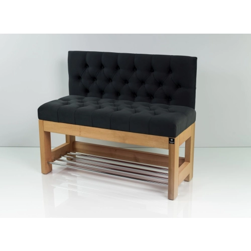 Ławka Szafka Pufa Pikowane Siedzisko Grafit LPP-112 Rozmiary od 50 cm do 200 cm