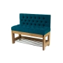 Ławka Szafka Pufa Pikowane Siedzisko Turkus LPP-112 Rozmiary od 50 cm do 200 cm