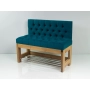 Ławka Szafka Pufa Pikowane Siedzisko Turkus LPP-112 Rozmiary od 50 cm do 200 cm