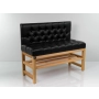 Ławka Szafka Pufa Pikowane Siedzisko Ekoskóra Czarny LPP-113 Rozmiary od 50 cm do 200 cm