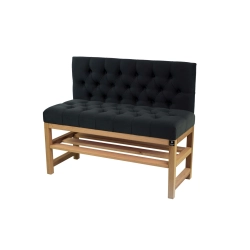 Ławka Szafka Pufa Pikowane Siedzisko Grafit LPP-113 Rozmiary od 50 cm do 200 cm