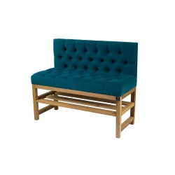 Ławka Szafka Pufa Pikowane Siedzisko Turkus LPP-113 Rozmiary od 50 cm do 200 cm