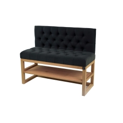 Ławka Szafka Pufa Pikowane Siedzisko Grafit LPP-114 Rozmiary od 50 cm do 200 cm
