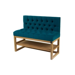 Ławka Szafka Pufa Pikowane Siedzisko Turkus LPP-114 Rozmiary od 50 cm do 200 cm
