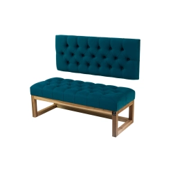 Ławka Pikowana z Oparciem Turkus LPP-116 Rozmiary od 50 cm do 200 cm