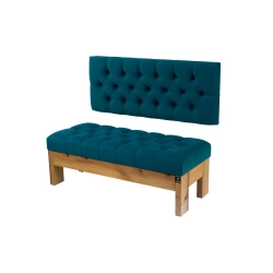 Ławka Pikowana z Oparciem Turkus LPP-117 Rozmiary od 50 cm do 200 cm