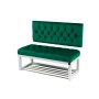 Ławka Pikowana z Oparciem Butelkowa Zieleń LPP-118 Rozmiary od 50 cm do 200 cm