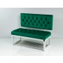 Ławka Pikowana z Oparciem Butelkowa Zieleń LPP-118 Rozmiary od 50 cm do 200 cm