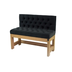 Ławka Szafka Pufa Pikowane Siedzisko Grafit LPP-119 Rozmiary od 50 cm do 200 cm