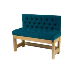 Ławka Szafka Pufa Pikowane Siedzisko Turkus LPP-119 Rozmiary od 50 cm do 200 cm