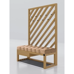 Ławka Szafka Pufa Pikowane Siedzisko Cappucino Wieszak LPP-120 Rozmiary od 50 cm do 200 cm