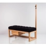 Ławka Szafka Pufa Pikowane Siedzisko Czarny Wieszak LPP-13 Rozmiary od 50 cm do 200 cm