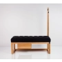 Ławka Szafka Pufa Pikowane Siedzisko Czarny Wieszak LPP-13 Rozmiary od 50 cm do 200 cm