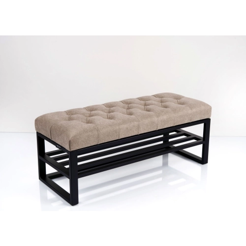 Ławka Pufa Pikowana Industrialna