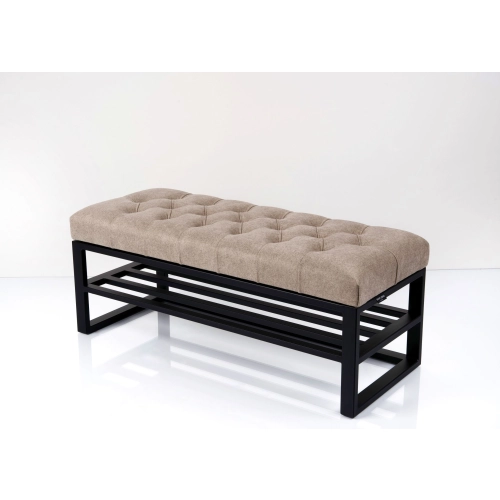 Ławka Pufa Pikowana Industrialna