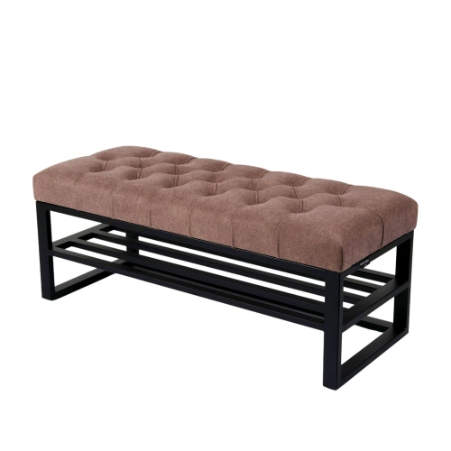 Ławka Pufa Pikowana Industrialna