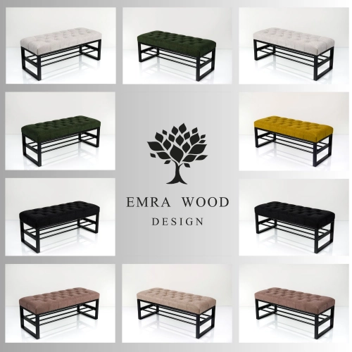 Ławka Pufa Pikowana Industrialna