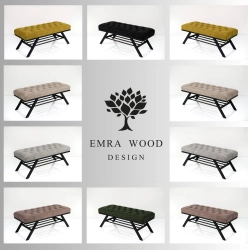 Ławka Pufa Pikowana Industrialna