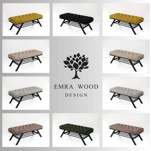 Ławka Pufa Pikowana Industrialna