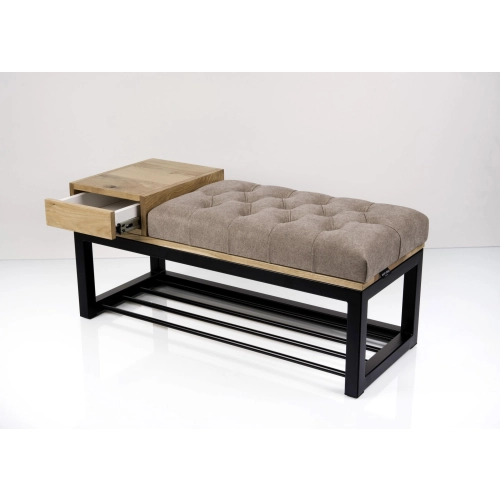 Ławka Pufa Pikowana Industrialna