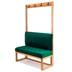 Ławka Szafka Pufa Pikowane Siedzisko Butelkowa Zieleń Wieszak LPP-17 Rozmiary od 50 cm do 200 cm