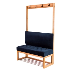 Ławka Szafka Pufa Pikowane Siedzisko Granatowy Wieszak LPP-17 Rozmiary od 50 cm do 200 cm