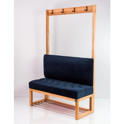 Ławka Szafka Pufa Pikowane Siedzisko Granatowy Wieszak LPP-17 Rozmiary od 50 cm do 200 cm