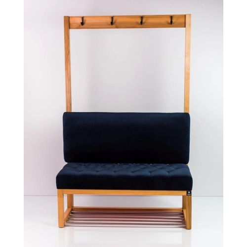 Ławka Szafka Pufa Pikowane Siedzisko Granatowy Wieszak LPP-17 Rozmiary od 50 cm do 200 cm