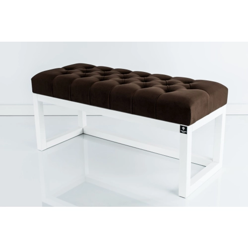 Ławka Pufa Pikowana Brąz LPP-2 + Wieszak Ścienny WDC-17 Kolory