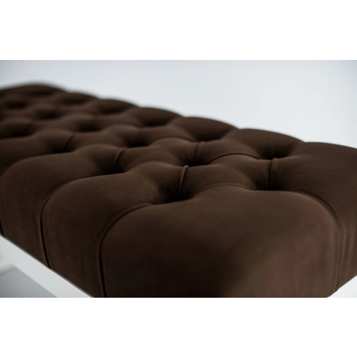 Ławka Pufa Pikowana Brąz LPP-2 + Wieszak Ścienny WDC-17 Kolory