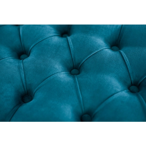 Ławka Pufa Pikowana Turkus Guzik Tapicerowany LPP-2 + Wieszak Ścienny WDC-19 Kolory