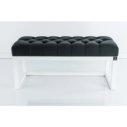 Ławka Pufa Pikowana Grafit LPP-2 + Wieszak Ścienny WDC-19 Kolory