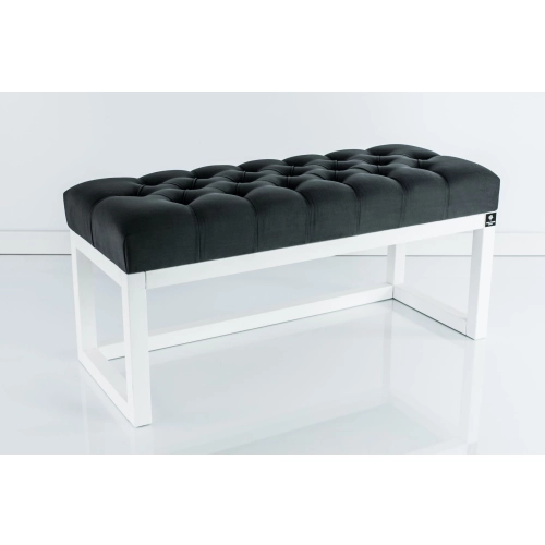 Ławka Pufa Pikowana Grafit LPP-2 + Wieszak Ścienny WDC-19 Kolory