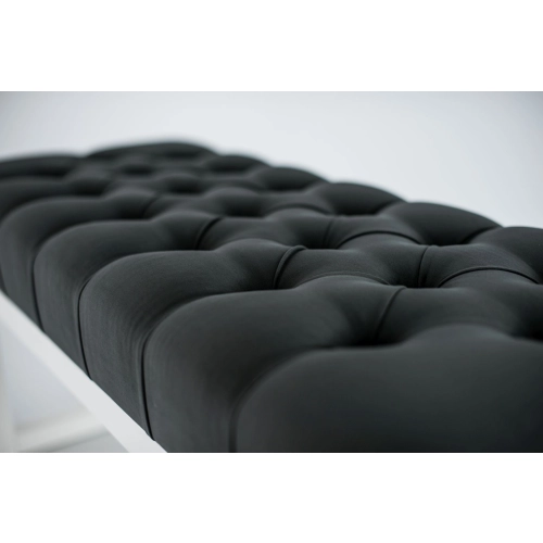 Ławka Pufa Pikowana Grafit LPP-2 + Wieszak Ścienny WDC-19 Kolory