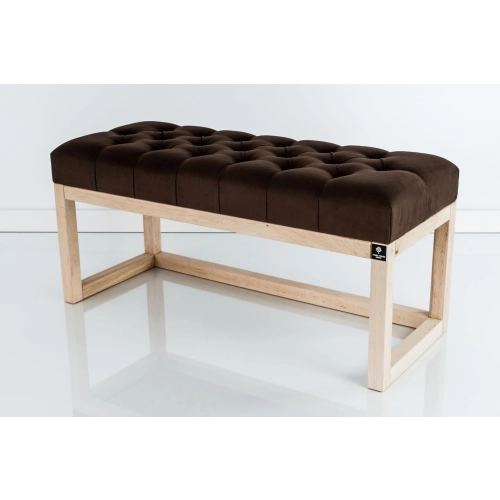 WYPRZEDAŻ Ławka Pikowana Brązowy Guzik Tapicerowany LPP-2 Rozmiary od 50 cm do 200 cm