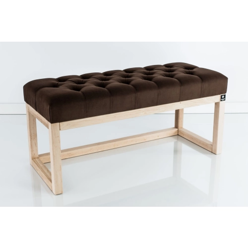 WYPRZEDAŻ Ławka Pikowana Brązowy Guzik Tapicerowany LPP-2 Rozmiary od 50 cm do 200 cm
