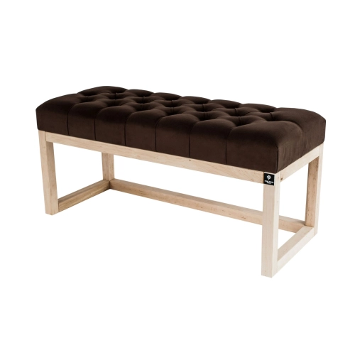 WYPRZEDAŻ Ławka Pikowana Brązowy Guzik Tapicerowany LPP-2 Rozmiary od 50 cm do 200 cm