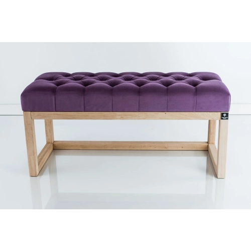 WYPRZEDAŻ Ławka Pikowana Fioletowy Guzik Tapicerowany LPP-2 Rozmiary od 50 cm do 200 cm