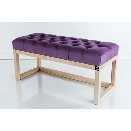 WYPRZEDAŻ Ławka Pikowana Fioletowy Guzik Tapicerowany LPP-2 Rozmiary od 50 cm do 200 cm