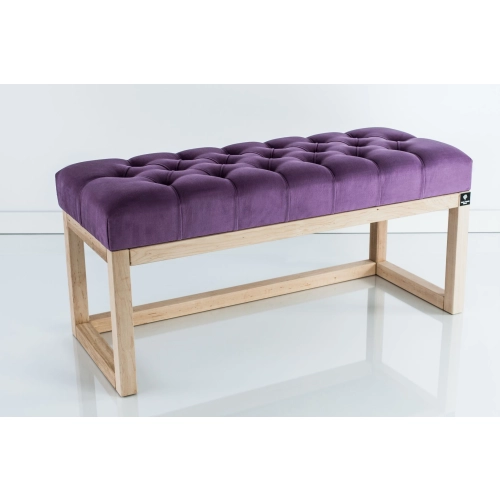 WYPRZEDAŻ Ławka Pikowana Fioletowy Guzik Tapicerowany LPP-2 Rozmiary od 50 cm do 200 cm