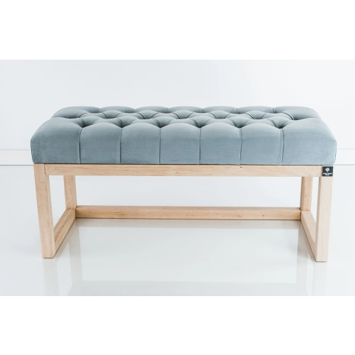 WYPRZEDAŻ Ławka Pikowana Popielaty Guzik Tapicerowany LPP-2 Rozmiary od 50 cm do 200 cm